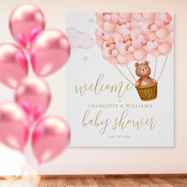 Affiche On peut attendre l'Affiche de bienvenue Baby showe (Créateur téléchargé)