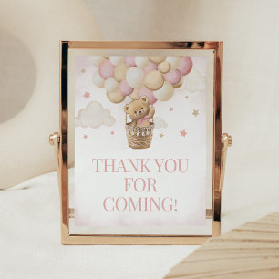 Affiche On peut attendre le Merci d'ours rose pour venir