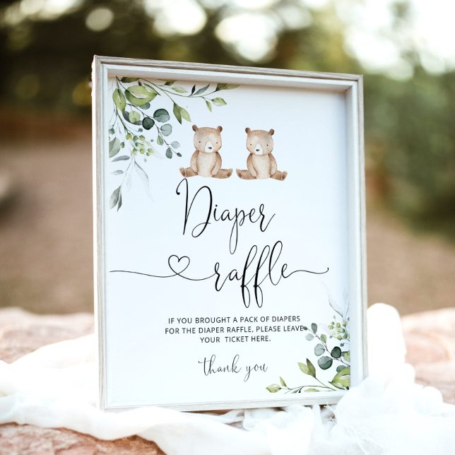 Affiche On peut attendre twins diaper tomle (Créateur téléchargé)