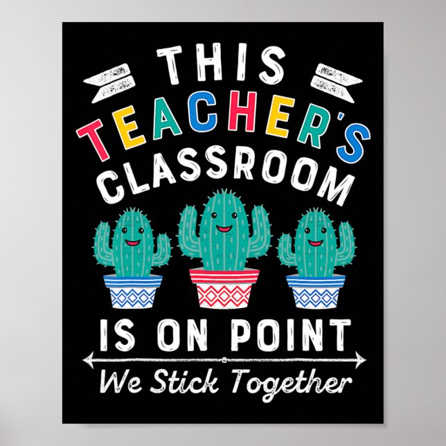 Affiche On Point We Stick Together Fun Back to School Teac (Devant)