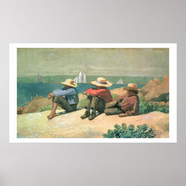 Affiche On the Beach, 1875 (w/c) (Devant)