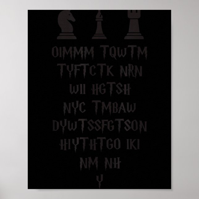 Affiche Once I Make My Move Acronym Wizard Chess Funny Des (Devant)
