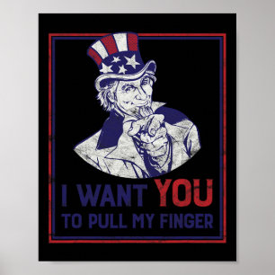 Affiche Oncle Amusant Sam Je Veux Que Vous Tiriez Mon Doig