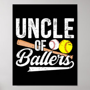 Affiche Oncle De Ballers Baseball Softball Oncle