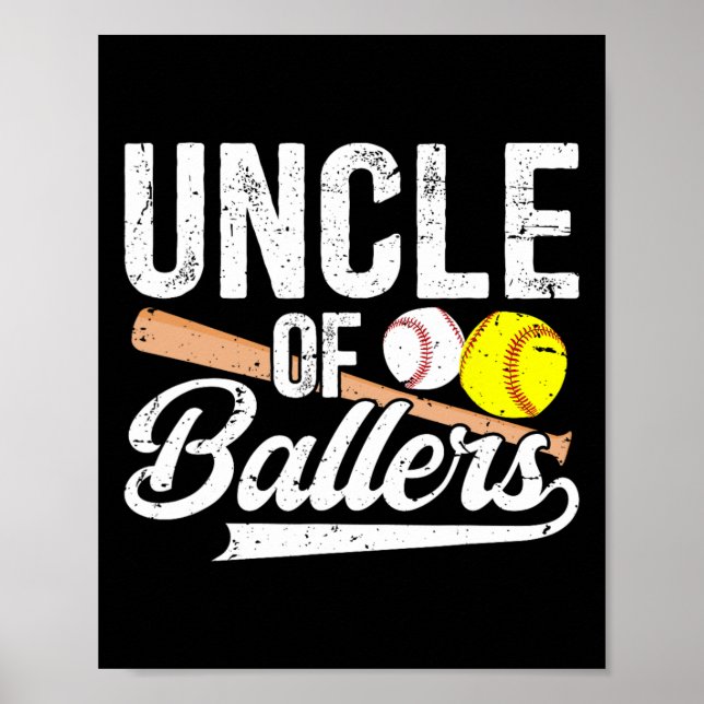 Affiche Oncle De Ballers Baseball Softball Oncle (Devant)