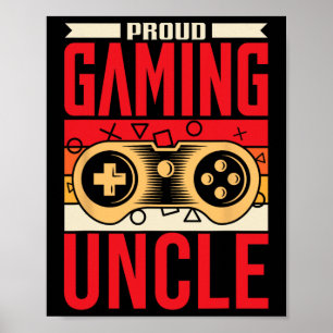 Affiche Oncle de jeu fier de jeu vidéo Jeux vidéo Joueurs