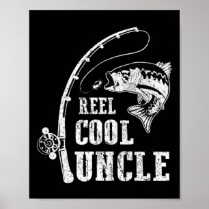 Affiche Oncle de pêche vraiment cool Papa Fête des Pères 