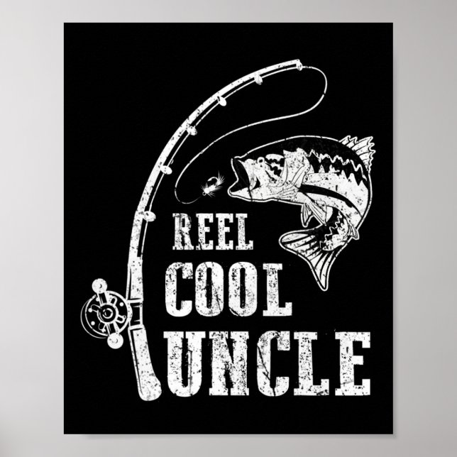 Affiche Oncle de pêche vraiment cool Papa Fête des Pères  (Devant)