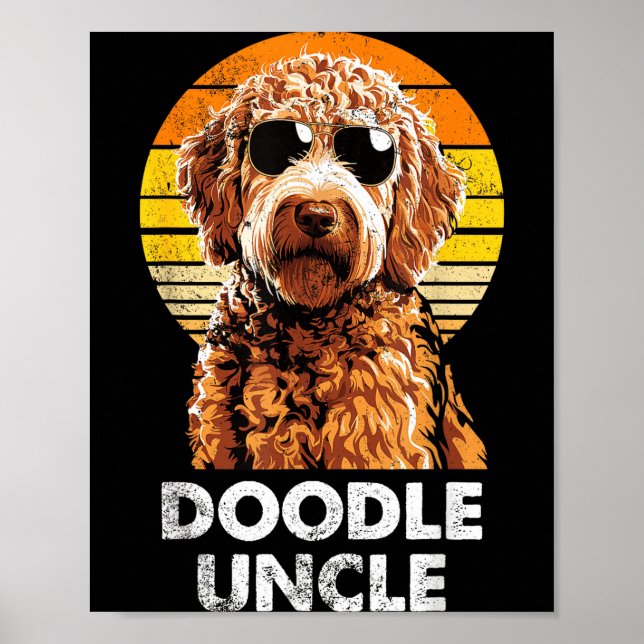 Affiche Oncle drôle de doodle rétro cool propriétaire de c (Devant)