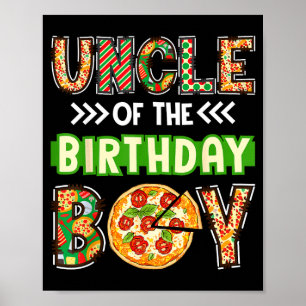 Affiche Oncle du garçon anniversaire garçon amateur de piz