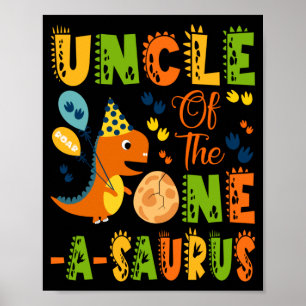 Affiche Oncle du One-A-Saurus 1er Anniversaire Dinosaure