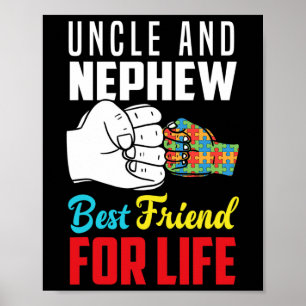 Affiche Oncle et neveu meilleur ami pour la vie autiste au