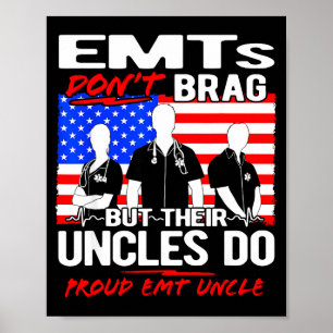 Affiche Oncle fière Emt - Citation drôle de famille Ems Em