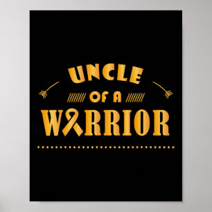 Affiche Oncle of a Warrior Childhood Cancer Ribbon Award