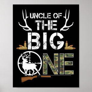 Affiche Oncle Of The Big One Birthday Boy Deer Hunter Camo