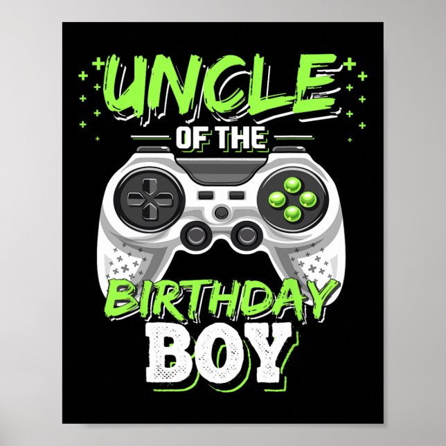 Affiche Oncle Of The Birthday Boy Matching Video Jeu Birt (Devant)