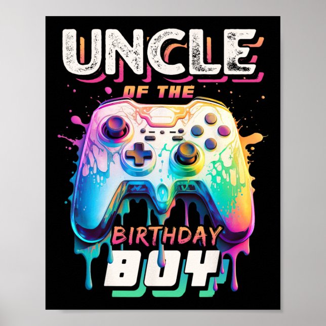 Affiche Oncle Of The Birthday Boy Matching Video Jeu Birt (Devant)