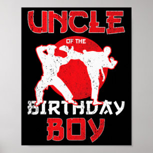 Affiche Oncle Of The Birthday Karate Taekwondo Boy Martial