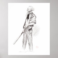 Oncle Sam joue à la balle, à l'impression d'art