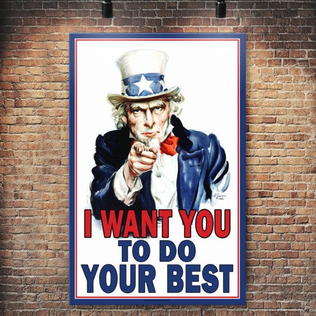 Affiche Oncle Sam veut que vous fassiez de votre mieux (Uncle Sam poster)