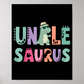 Affiche Oncle Saurus Papa Dinosaure 3e Anniversaire T-Rex