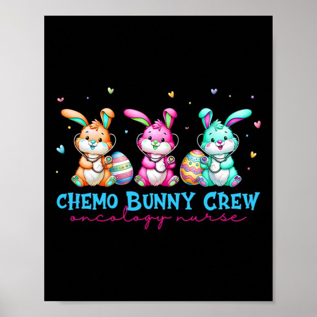 Affiche Oncologie Infirmière Pâques Journée Chimo Bunny Cr (Devant)