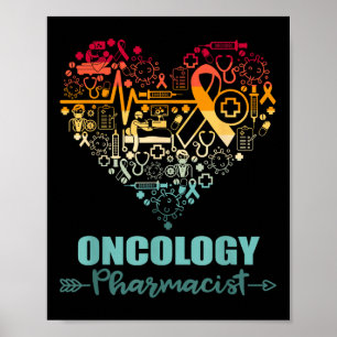 Affiche Oncologie Pharmaciste Coeur drôle Oncologie Vintag