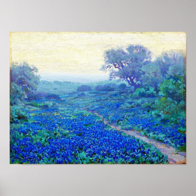 Affiche Onderdonk - Bluebonnets au lever du soleil (Devant)
