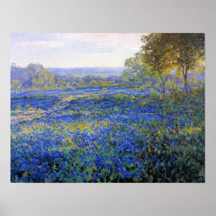 Affiche Onderdonk - Champs de Lupins Bleus 1920