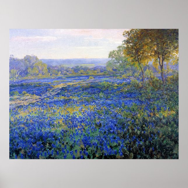 Affiche Onderdonk - Champs de Lupins Bleus 1920 (Devant)