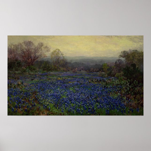 Affiche Onderdonk - Field Of Bluebonnets 1920 (Devant)