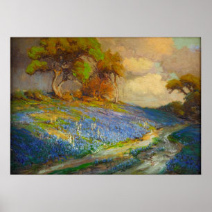 Affiche Onderdonk - Fin d'après-midi dans les Bluebonnets 