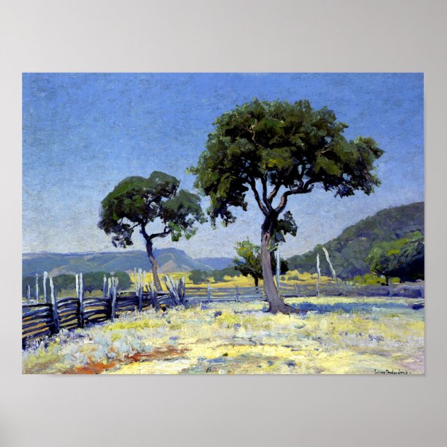 Affiche Onderdonk - Live Oak Trees (Devant)