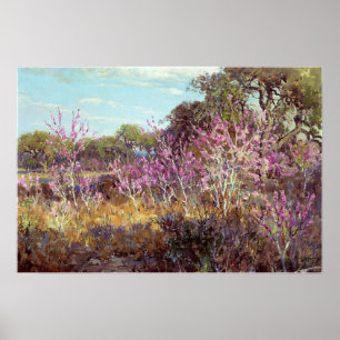 Affiche Onderdonk - Redbud Tree In Bloom, Leon Springs