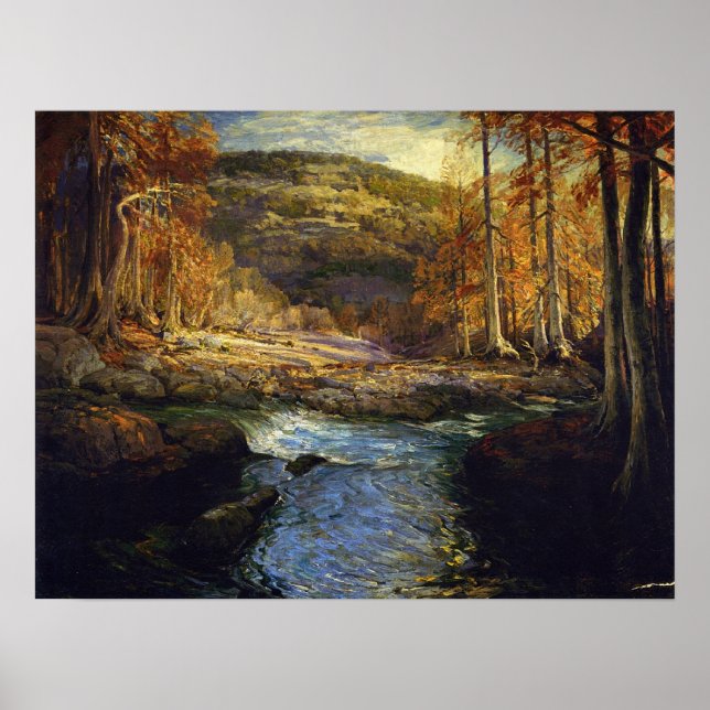 Affiche Onderdonk - Ruisseau forestier, source de la Guada (Devant)