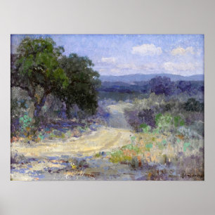 Affiche Onderdonk - Un chemin à travers Texas Hill Country