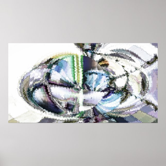 Affiche Ondes aquarelles (Devant)