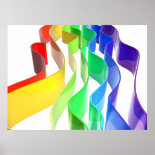 Affiche Ondes Rainbow