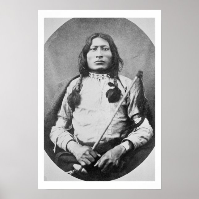 Affiche One Bull Warrior, 1882 (photo b/w) (Devant)