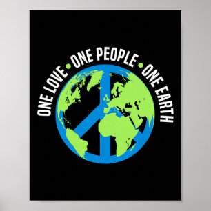 Affiche One Earth People Love Environnement Planète Jour d
