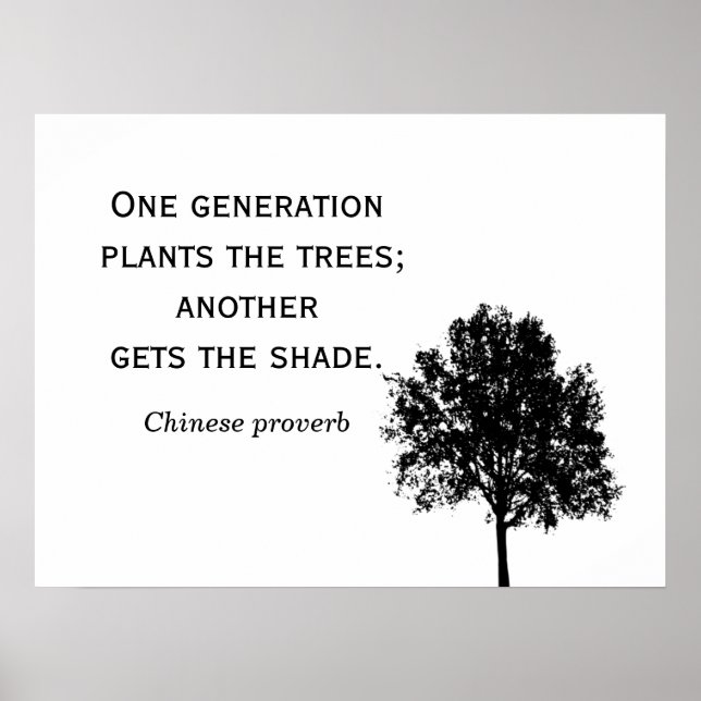 Affiche One Generatin Plants the Tree **** (Devant)