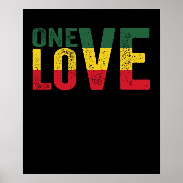 Affiche One Love Jamaican Rasta (Devant)