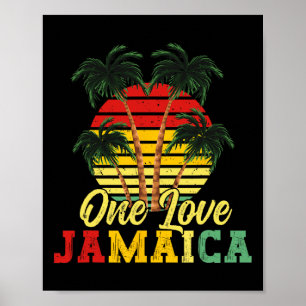 Affiche One Love Jamaïque Summer Family Vacation Jamaican 
