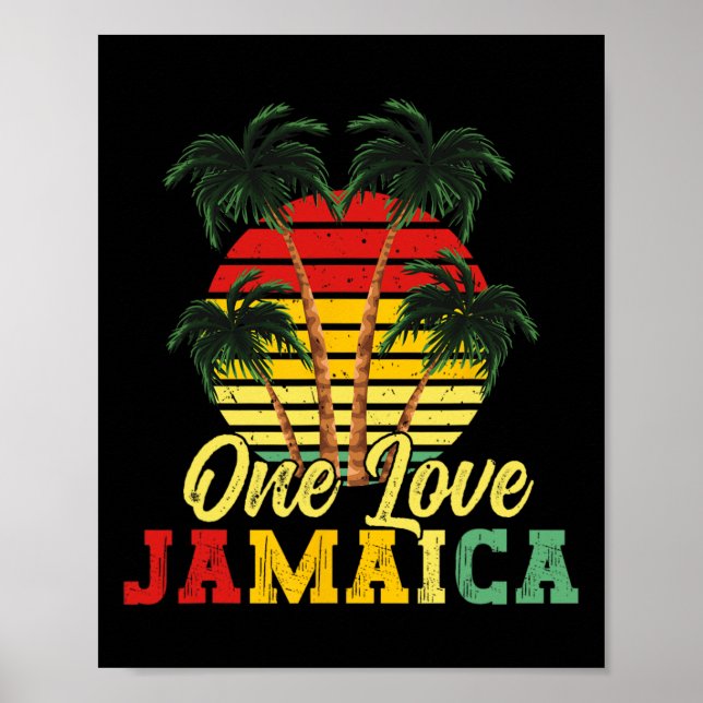 Affiche One Love Jamaïque Summer Family Vacation Jamaican  (Devant)