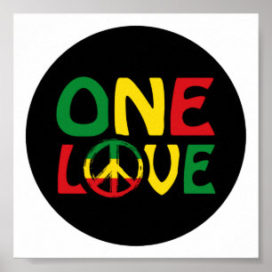 Affiche One Love, Reggae design