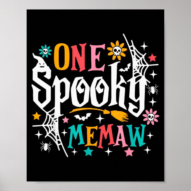 Affiche One Soky Memaw Shirt Funny Halloween Soky Grandma  (Devant)