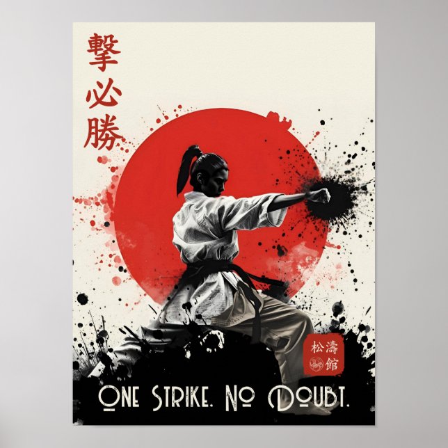 Affiche One Strike No Doubt Traditional Shotokan Karate  (Devant)