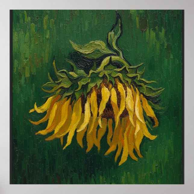 Affiche One Sunflower After Van Gogh (Devant)