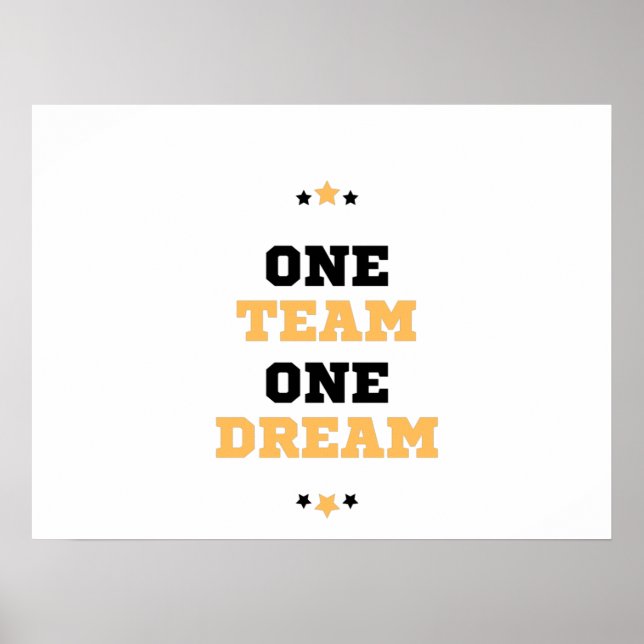Affiche One Team One Dream (Devant)