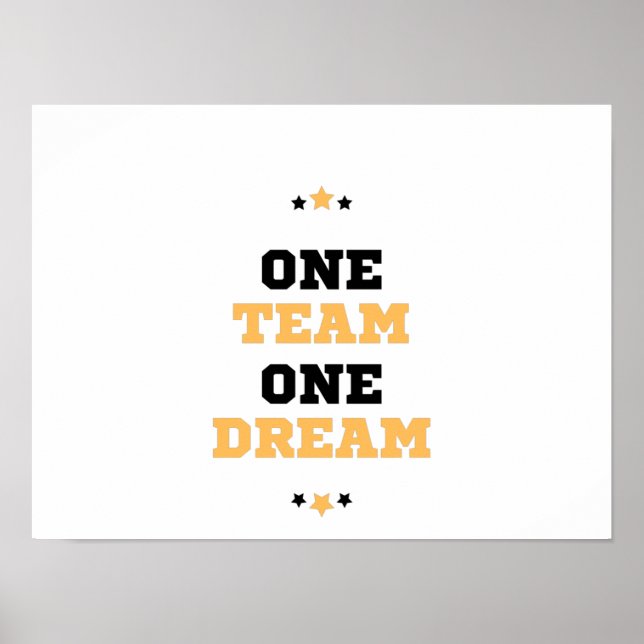 Affiche One Team One Dream (Devant)